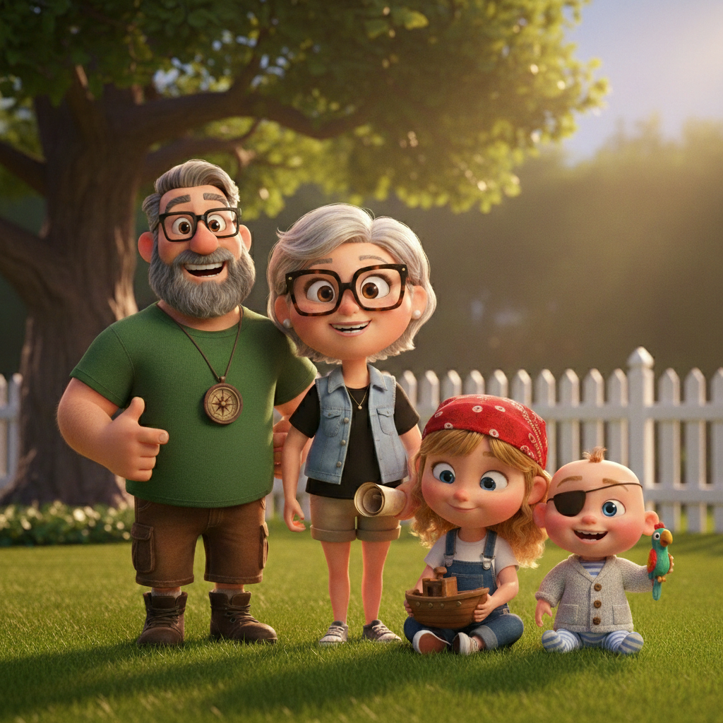 Page 1 — consistent characters throughout